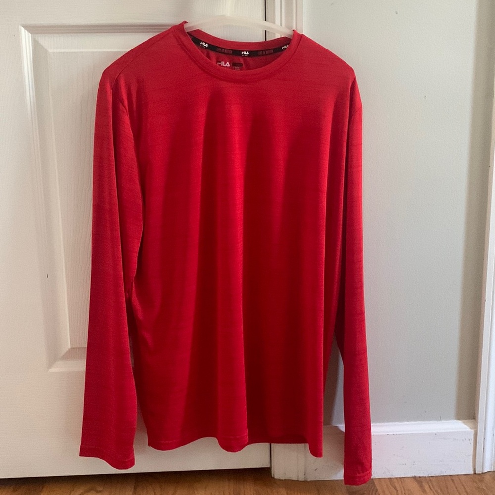 FILA Sport Red Long Sleeve Athletic Top- Size L